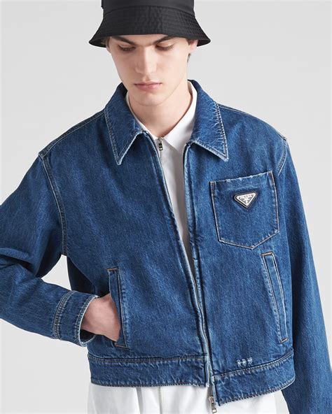 prada jeans jacket|designer prada denim jacket.